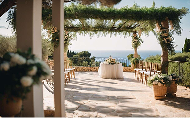 Réception de mariage en bord de mer à Marseille avec vue sur la Méditerranée