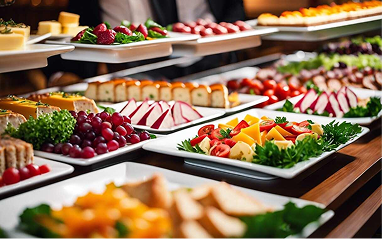 Buffet traiteur avec formules froides et chaudes